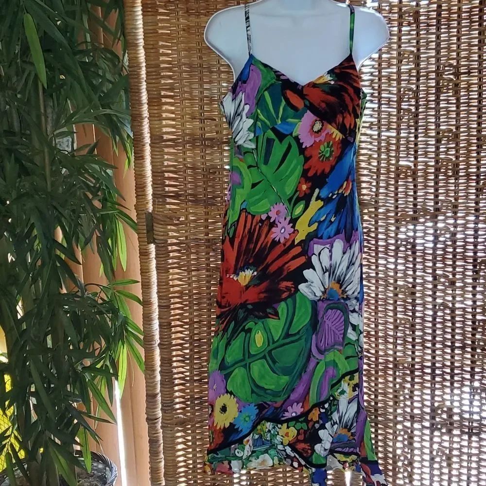 Vintage Jams World Flower Vibes Slip On Dress S